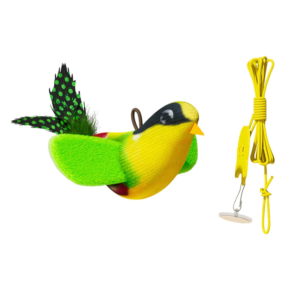 Smart Interactive Cat Ball — Self-Rolling Toy with Feather Tail, USB Rechargeable