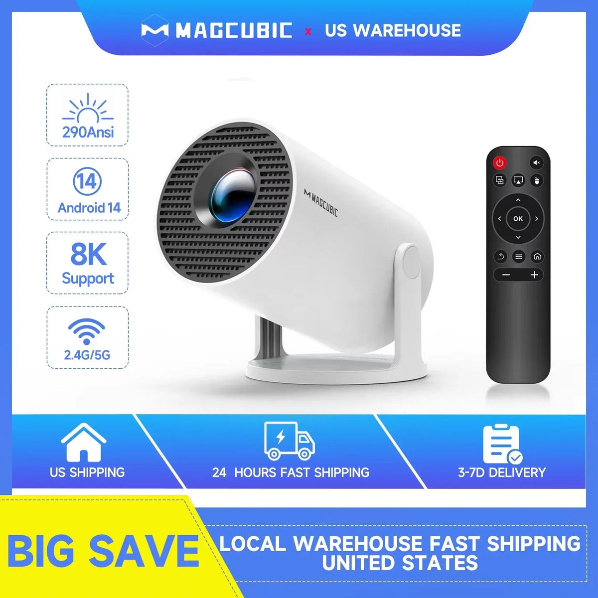 CineMini Portable Projector (HY300 Pro)