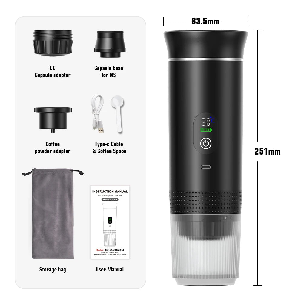 BrewGo 3-in-1 Portable Espresso Maker