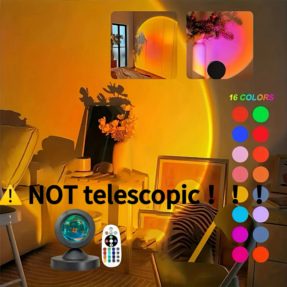SunsetGlow LED Sunset Projection Lamp