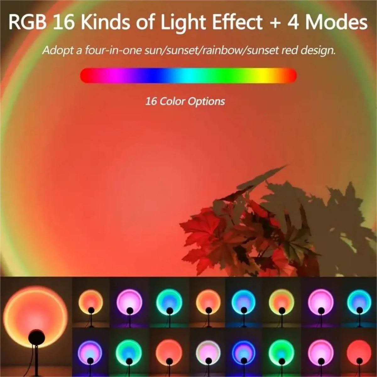 SunsetGlow LED Sunset Projection Lamp