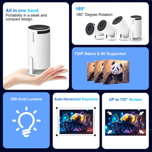 CineMini Portable Projector (HY300 Pro)