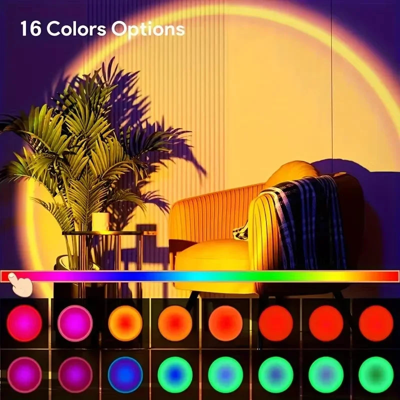 SunsetGlow LED Sunset Projection Lamp