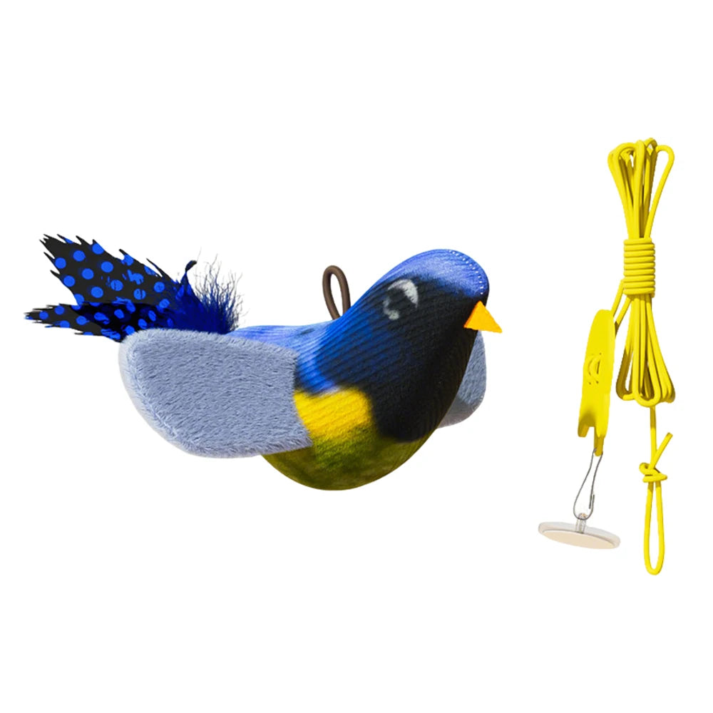 Smart Interactive Cat Ball — Self-Rolling Toy with Feather Tail, USB Rechargeable