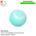 Smart Interactive Cat Ball — Self-Rolling Toy with Feather Tail, USB Rechargeable